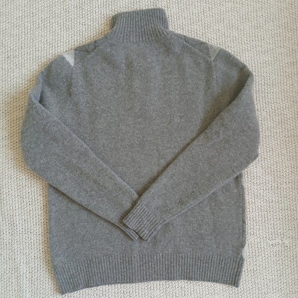 J. Crew Grey Argyle Wool Sweater - Picture 6 of 12